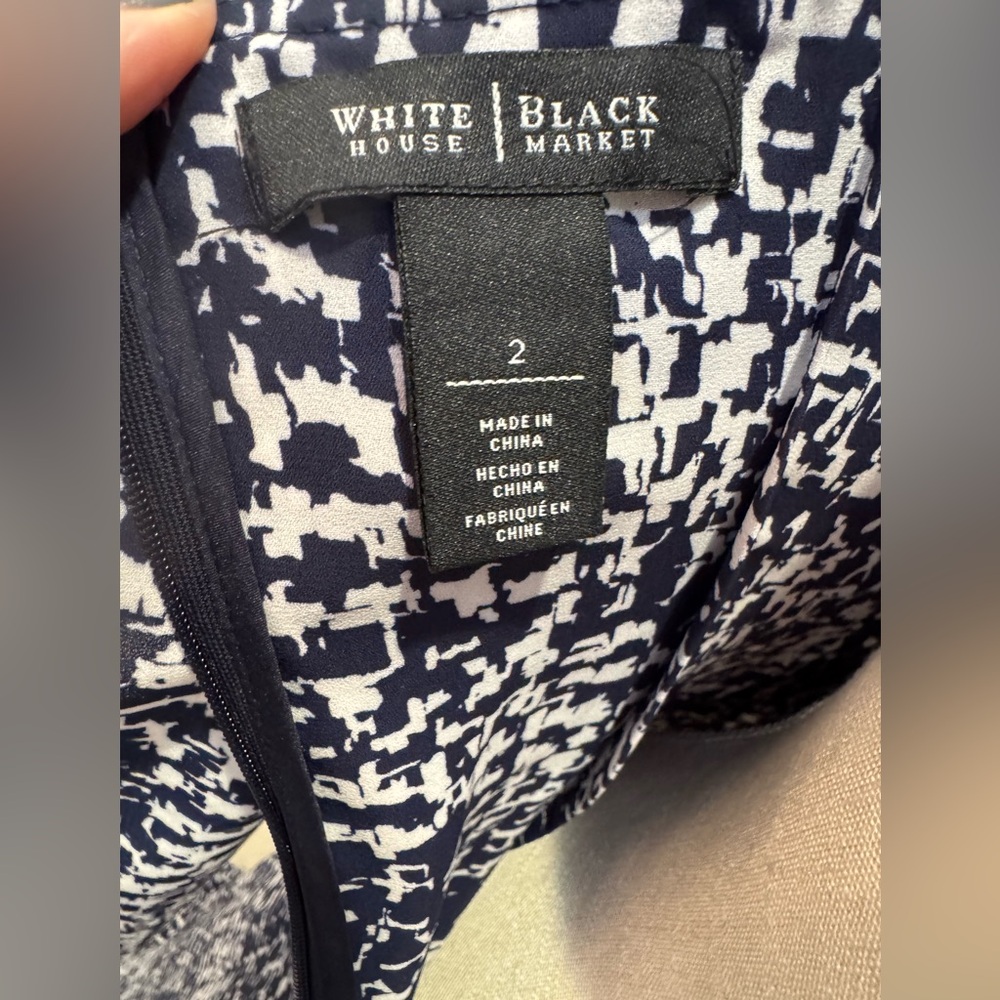 WHBM Navy and White Maxi Dress - Picture 5 of 8